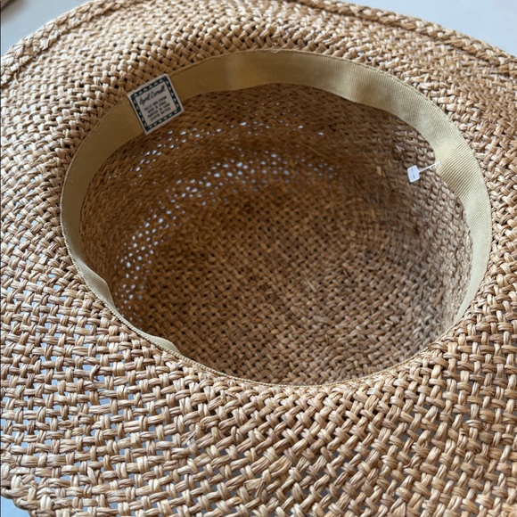 April Cornell Woven Straw Cloche Hat with Floral Trim - Brown - Picture 2 of 4